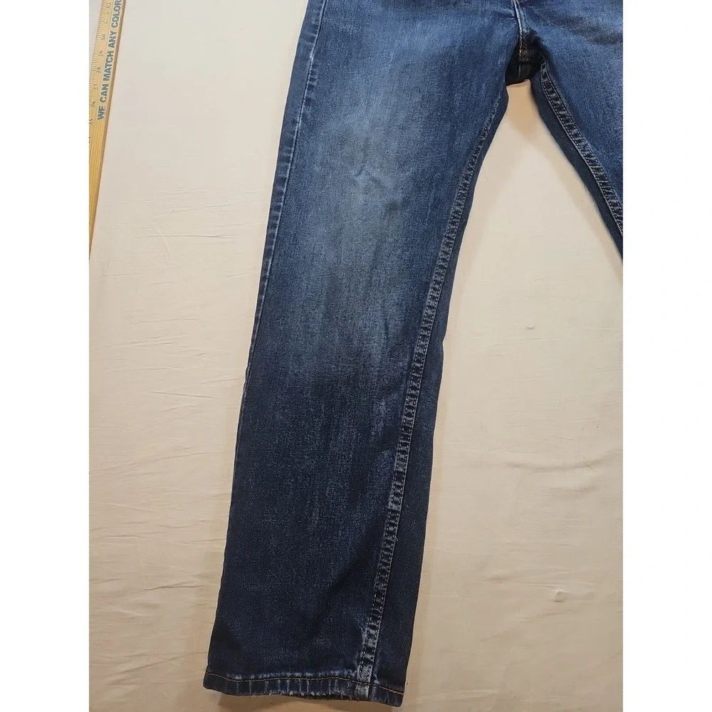 Levis 505 Jeans Mens 36x30 Blue Denim Straight Leg Medium Wash Classic Fit